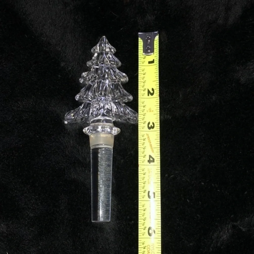 Christmas Tree Holiday Wine Bottle‎ Stopper Clear Glass Mikasa